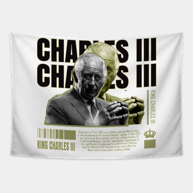 King Charles III Tapestry by NelsonPR