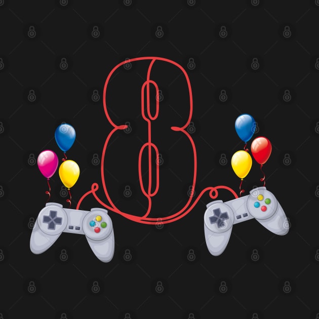 8th Birthday Boy Toddlers Video Gamer Store by Msafi