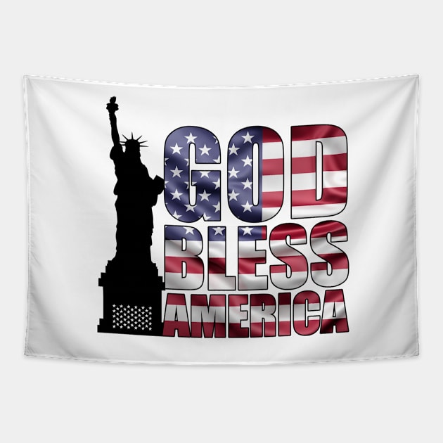 GOD BLESS AMERICA Tapestry by yphien