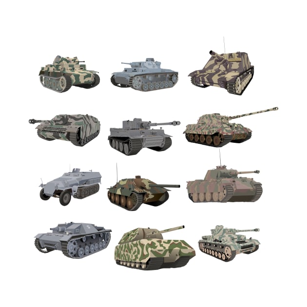 Multiple German WW2 Tanks by NorseTech