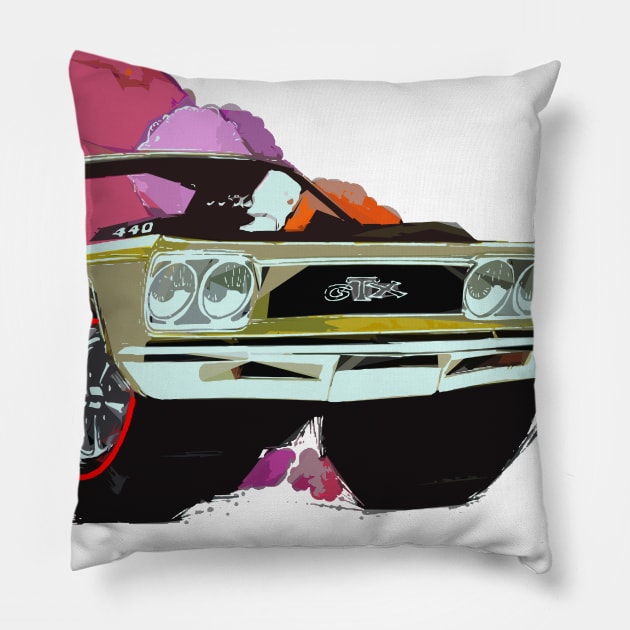 Muscle Car Pillow by Toby Wilkinson