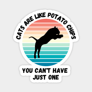 Cats Are Like Potato Chips You Cant Have Just One Magnet