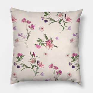 Scattered Floral on Cream Pillow