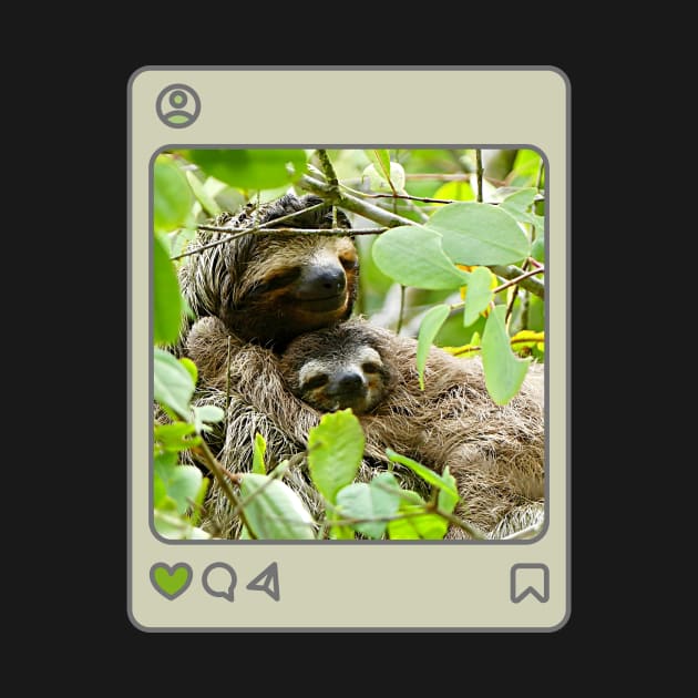 Sloths in a tree by Createdreams