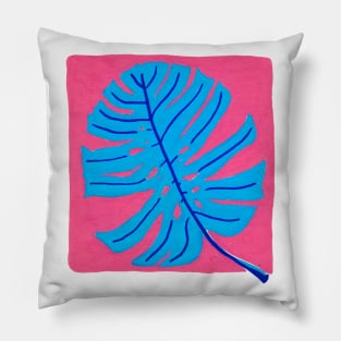 Blue leaf Pillow