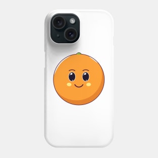 Cute Kawaii Orange, Cartoon Citrus Fruit Phone Case