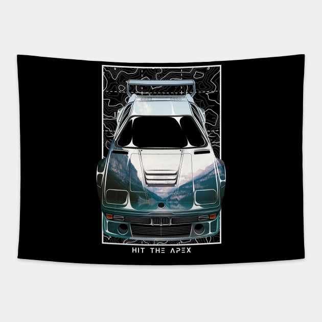 Bimmer M1 Art Car Tapestry by Hit The Apex