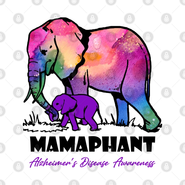 Alzheimer's Disease Awareness Mamaphant, Happy Mothers Day by DAN LE