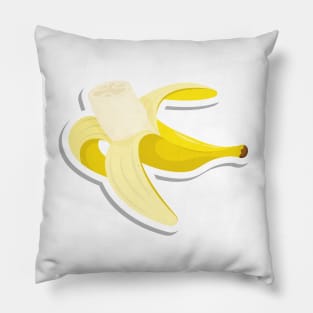 Peeled yellow banana Pillow