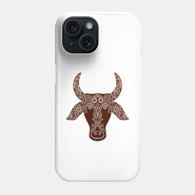 Cow  head Design Phone Case by a2nartworld