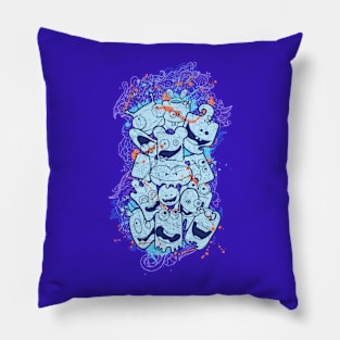 My Little Blue Friends - Streetwear Design Pillow