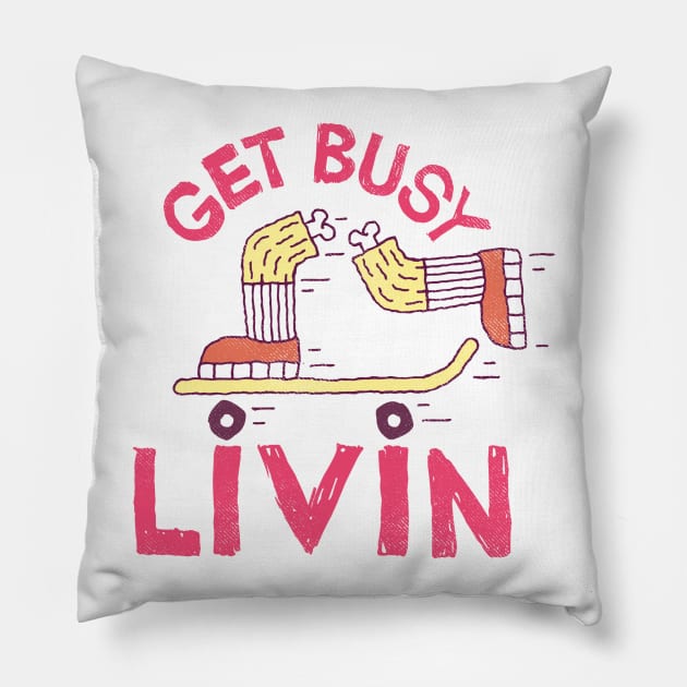 Get Busy Livin' Pillow by BeanePod