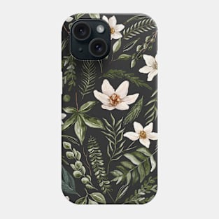 Floral Meadow seamless Pattern Black Phone Case