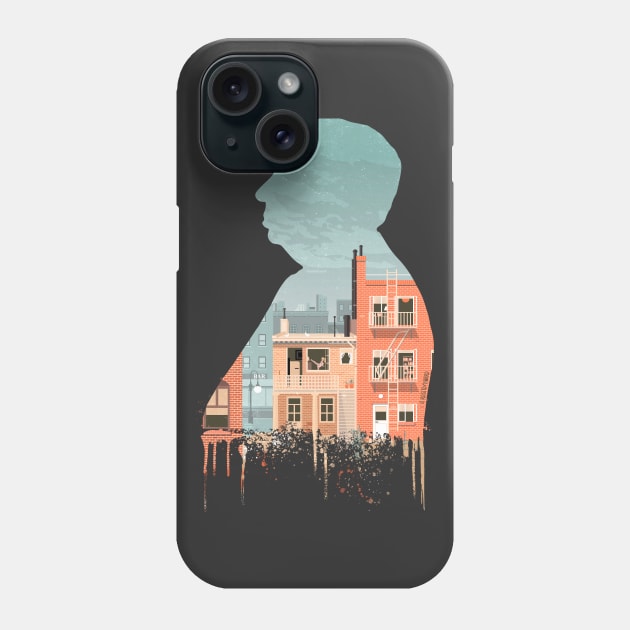 Rear Window Silhouette Illustration Phone Case by burrotees