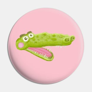 Funny head of crocodile Pin