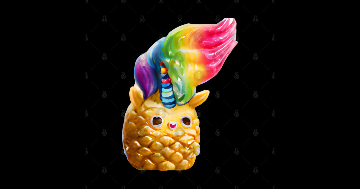 Unicorn pineapple Pineapple Unicorn Sticker TeePublic