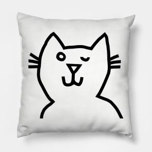 Cute Cat Gives You a Wink Pillow