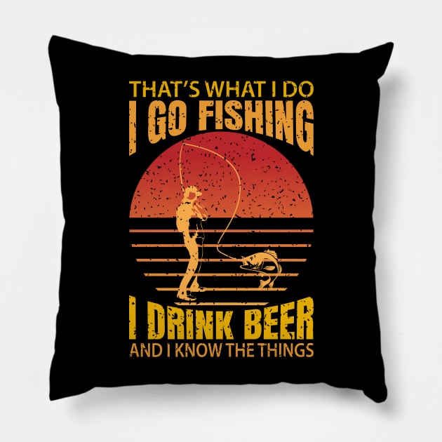 Fishing and Beer Pillow by wearmarked