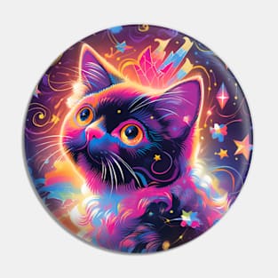 Rainbow Infinity Cat Pin