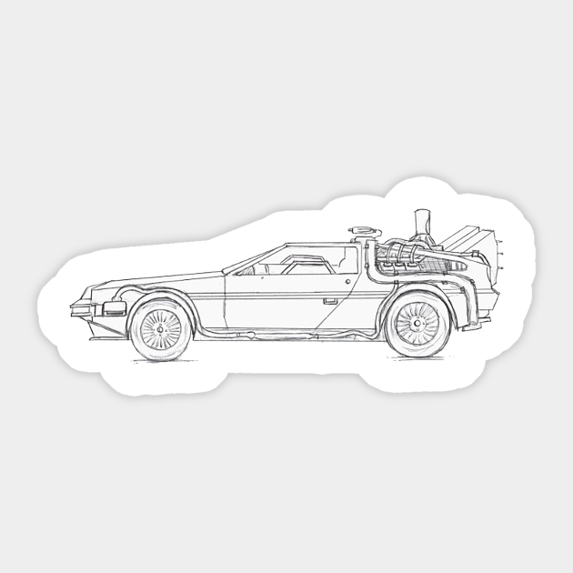 Great Scott It S A Delorean Delorean Sticker Teepublic Uk