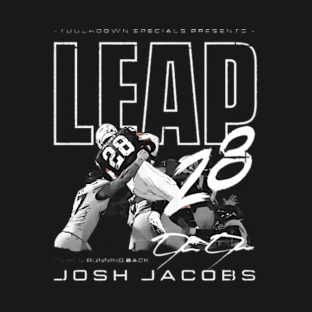 Josh Jacobs Las Vegas Touchdown Leap by Sink-Lux