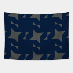 Navy Blue Mississippi Patchwork Pattern Tapestry