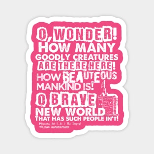 Shakespeare's The Tempest Brave New World Quote Magnet