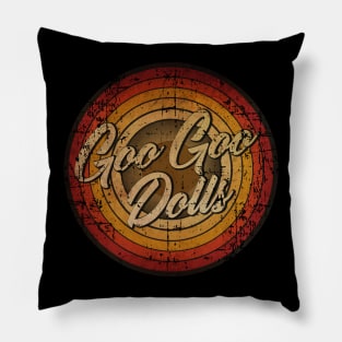 arjunthemaniac,circle retro faded Goo Goo Dolls Pillow