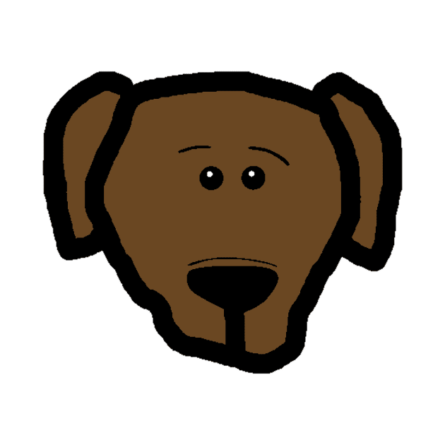 chocolate lab cartoon head 1 by Wanderingangel