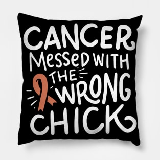 Uterine Cancer Survivor Endometrial Chemo Ribbon Pillow