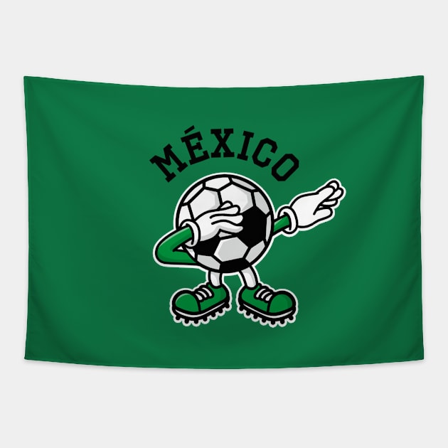 México Mexico dab dabbing soccer football Tapestry by LaundryFactory