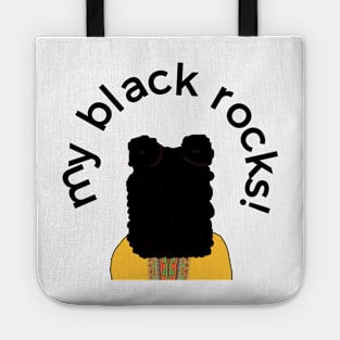 My Black Rocks! Space buns Tote