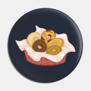 Basket of Bagels Pin