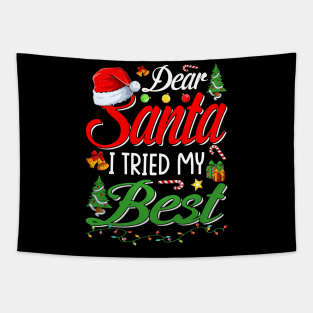 Dear Santa I Tried My Best Christmas Xmas Gift Tapestry