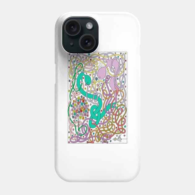 Mr Squiggly Flowers For Mom Phone Case by becky-titus