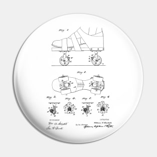 Roller-Skate Design Patent Hand Drawing Pin