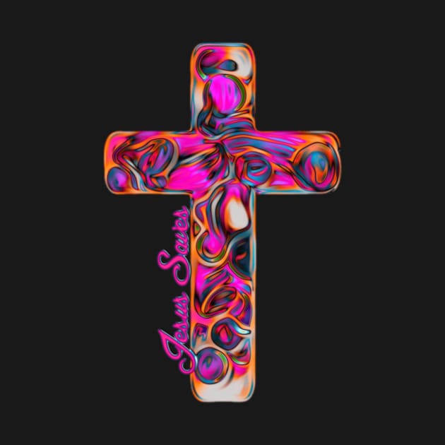 Pink Artistic Cross by AlondraHanley