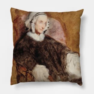 Portrait de la Reine Marie-Amelie en deuil by Ary Scheffer Pillow