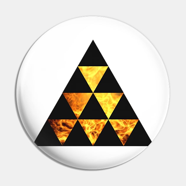 Flame Triangles Pin by stego