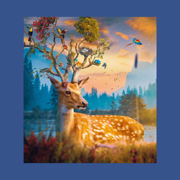 Discover Blossoming - Deer - T-Shirt