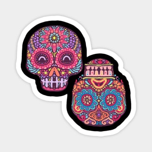 Sugar Skull Mandala Flower Magnet