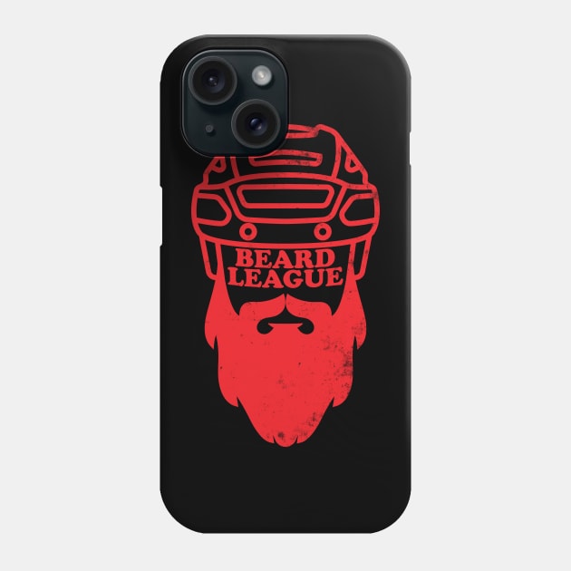 Beard League - Playoff Hockey (red version) Phone Case by toadyco