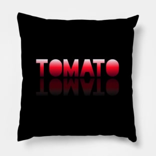 Tomato - Healthy Lifestyle - Foodie Food Lover - Graphic Typography - Red Pillow