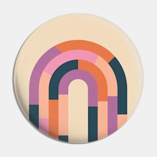 Modern Mid Century Colorful Lines Pin