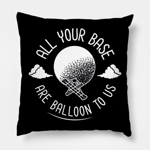 All Your Base Are Balloon To Us - Chinese Spy Balloon Pillow by aaronsartroom