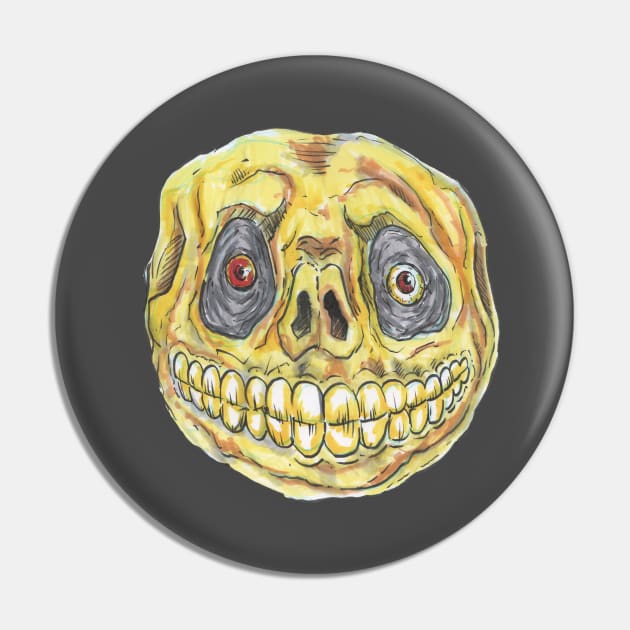 Mad Skull Pin by CroctopusArt