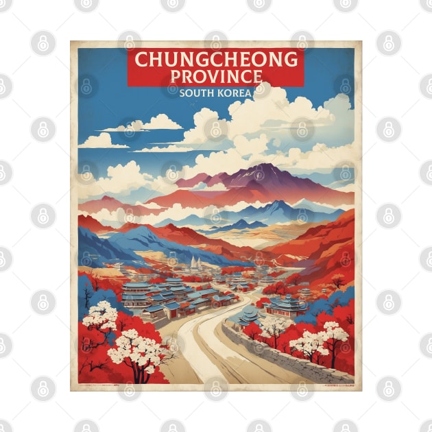 South Chungcheong South Korea Travel Tourism Retro Vintage by TravelersGems