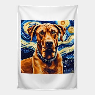 Rhodesian Ridgebacky Night Tapestry