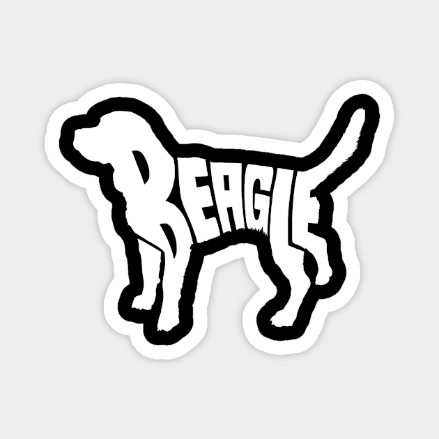 Beagle white Magnet by Seanings