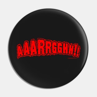 AAARRRGHHHH! COMIC BOOK SOUND EFFECT T-SHIRT Pin